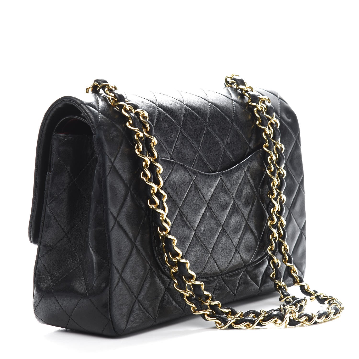 Chanel Lambskin Quilted Medium Double Flap Black 3 of 15
