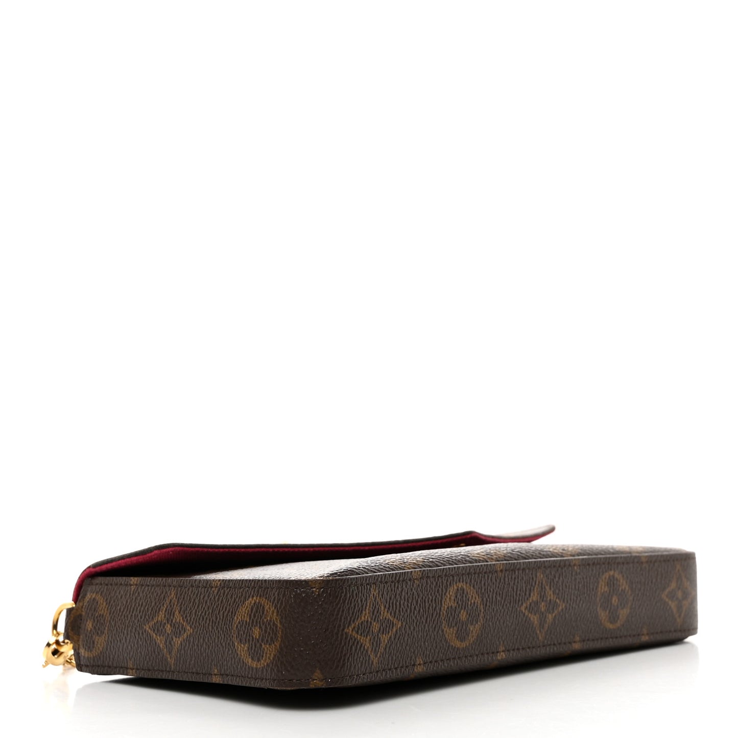LOUIS VUITTON Monogram Pochette Felicie Chain Wallet Fuchsia