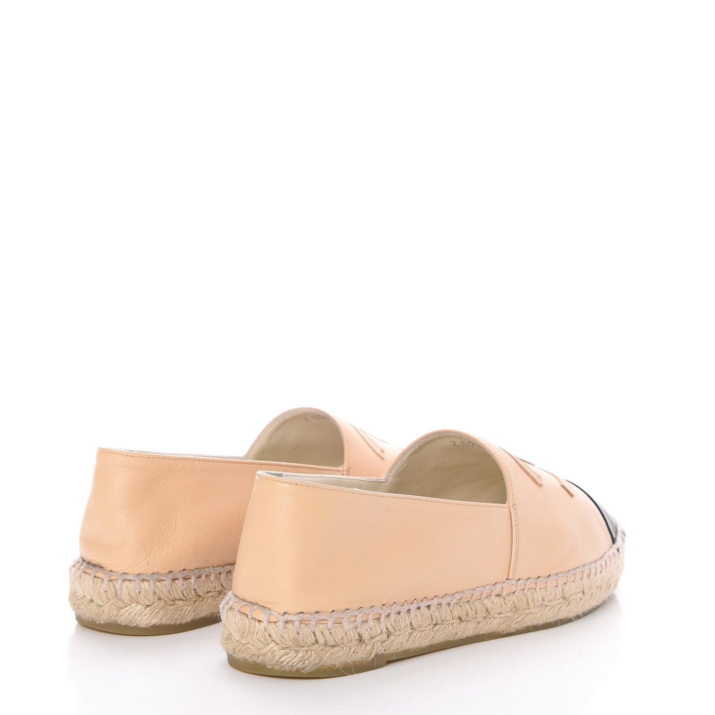 Lambskin CC Espadrilles 39 Beige Black