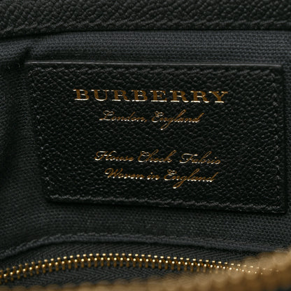 Burberry Soft Grain Calfskin House Check Small Helmsley Crossbody Black 6 of 10