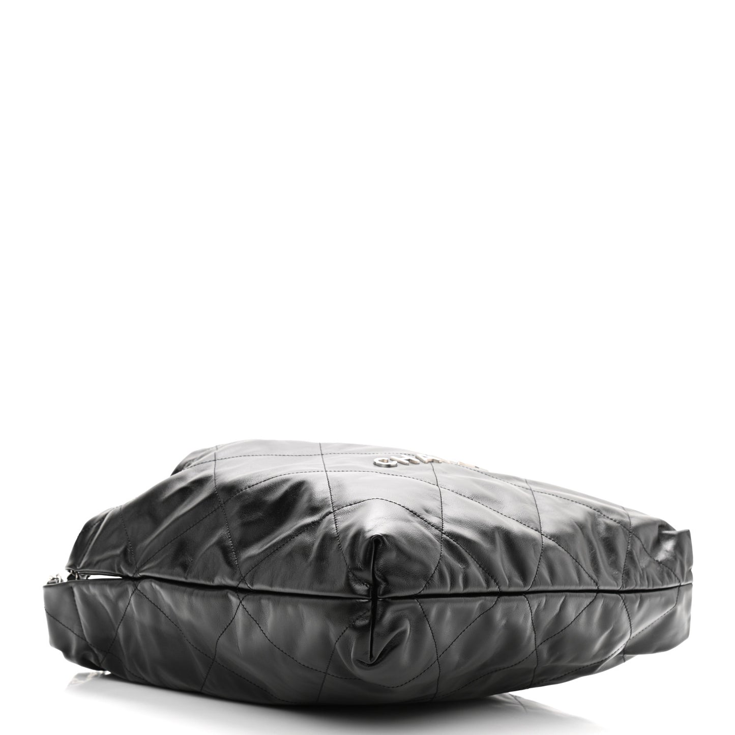 Shiny Calfskin Quilted Chanel 22 Black