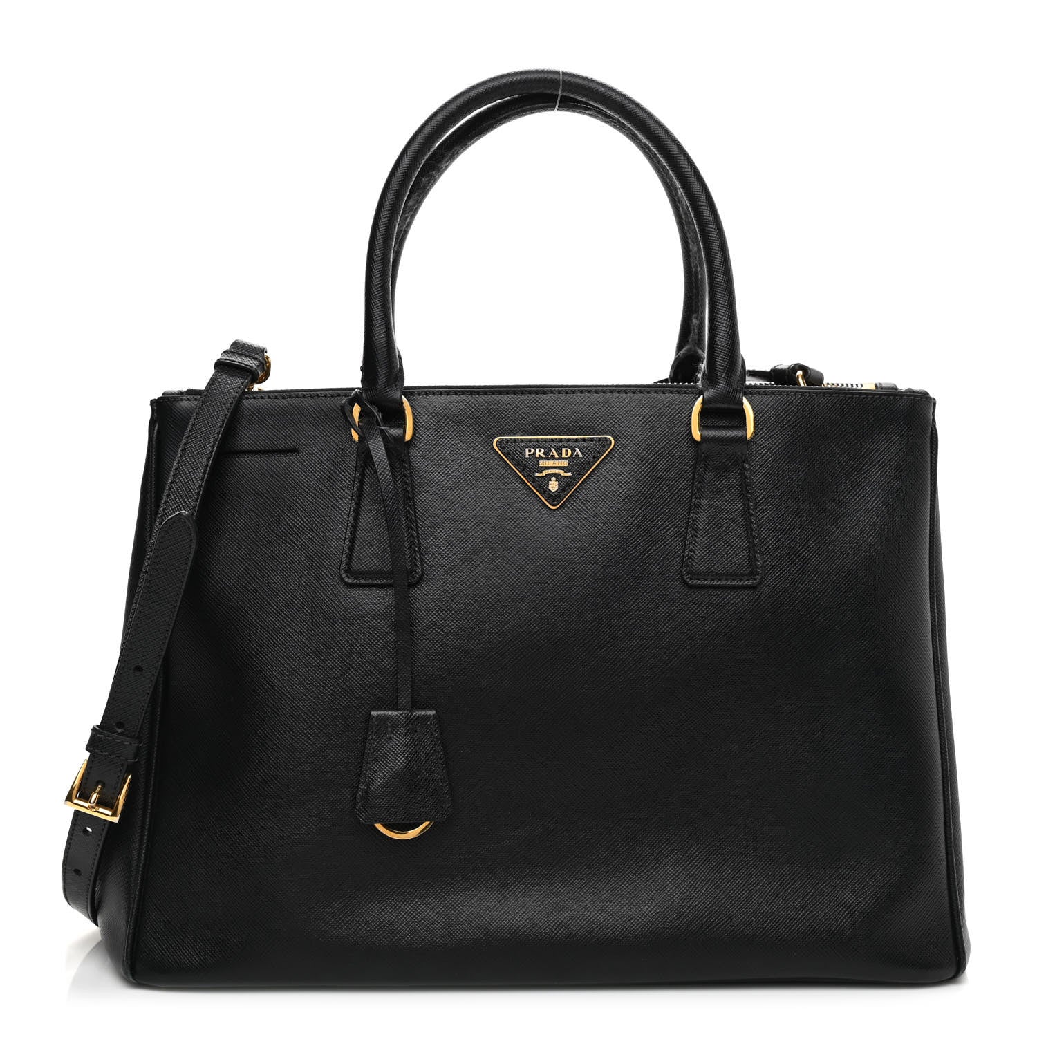 Prada Saffiano Medium Galleria Double Zip Tote Black 1 of 15