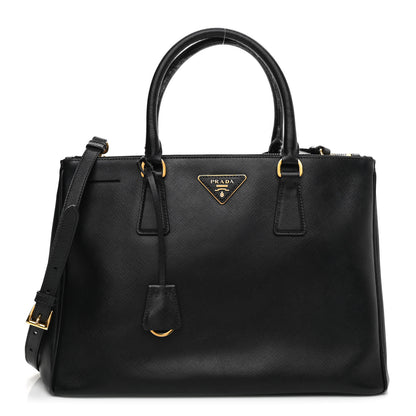 Prada Saffiano Medium Galleria Double Zip Tote Black 1 of 15