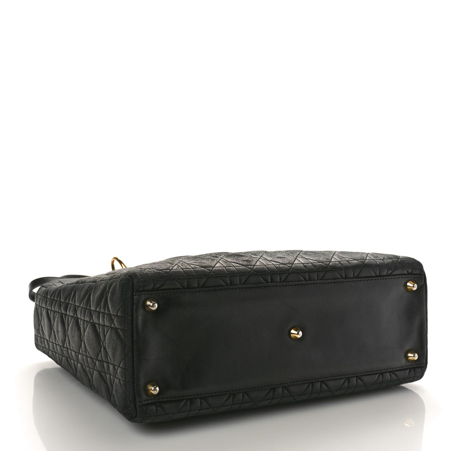 Lambskin Cannage Large Lady Dior Black