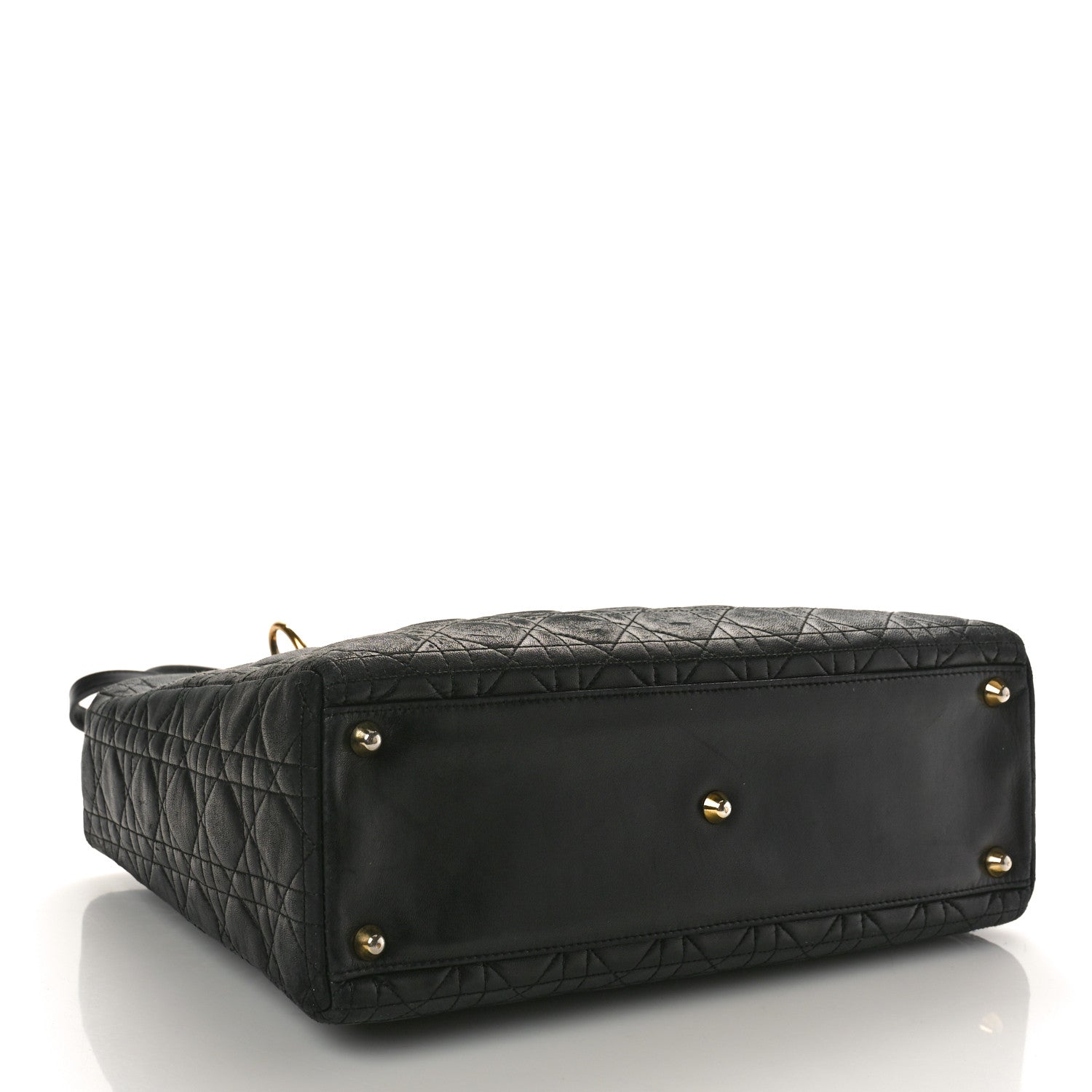 Christian Dior Lambskin Cannage Large Lady Dior Black 4 of 16