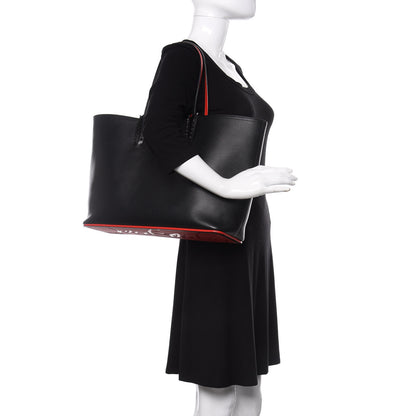 Christian Louboutin Calfskin Spikes East West Cabata Tote Black 2 of 14