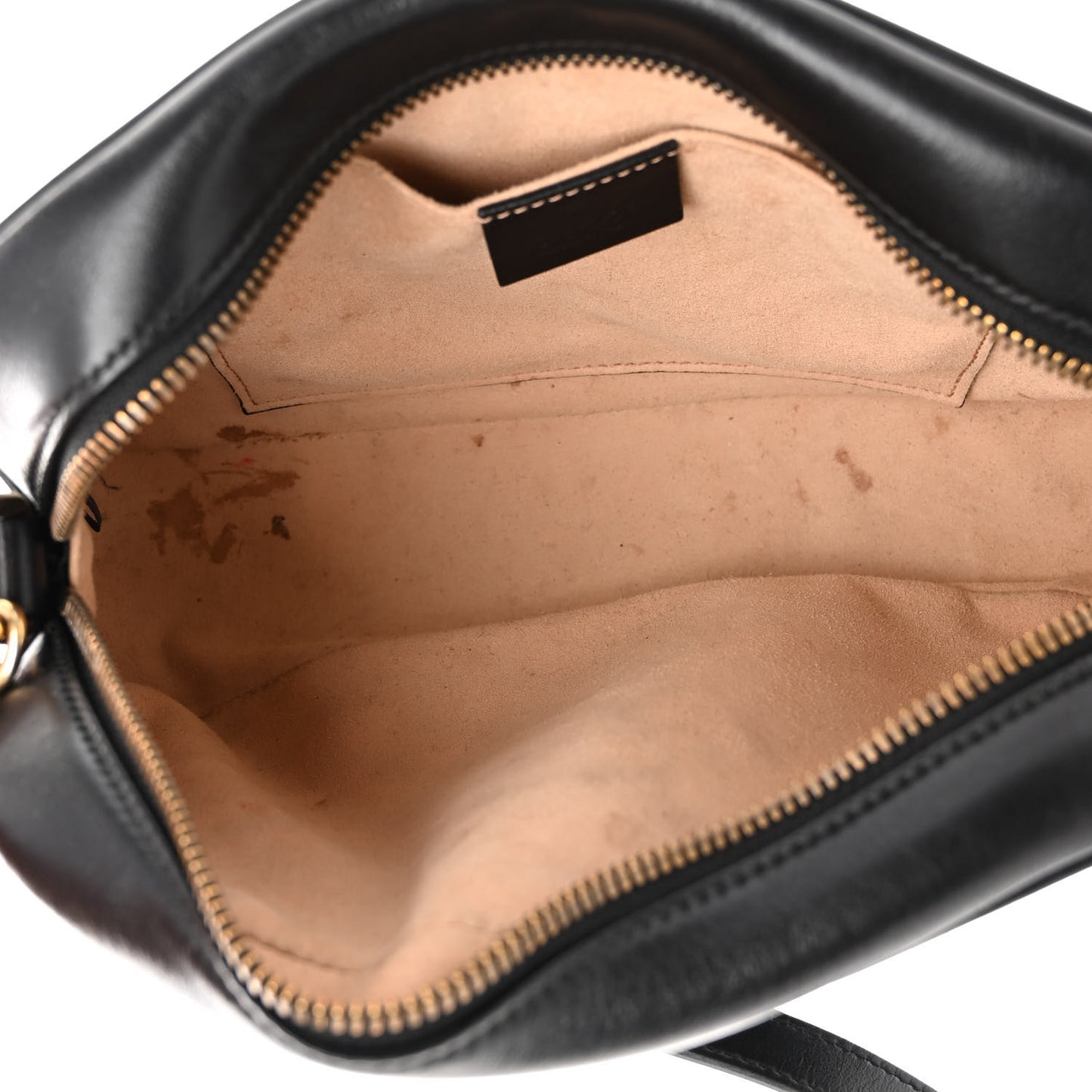 Calfskin Matelasse Small GG Marmont Chain Shoulder Bag Black