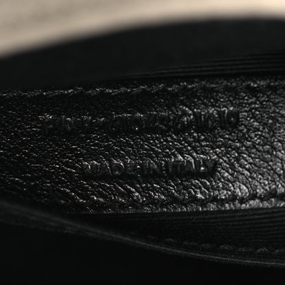 Saint Laurent Grain De Poudre Matelasse Chevron Quilted Round Vinyle Camera Bag Crema Soft 6 of 12