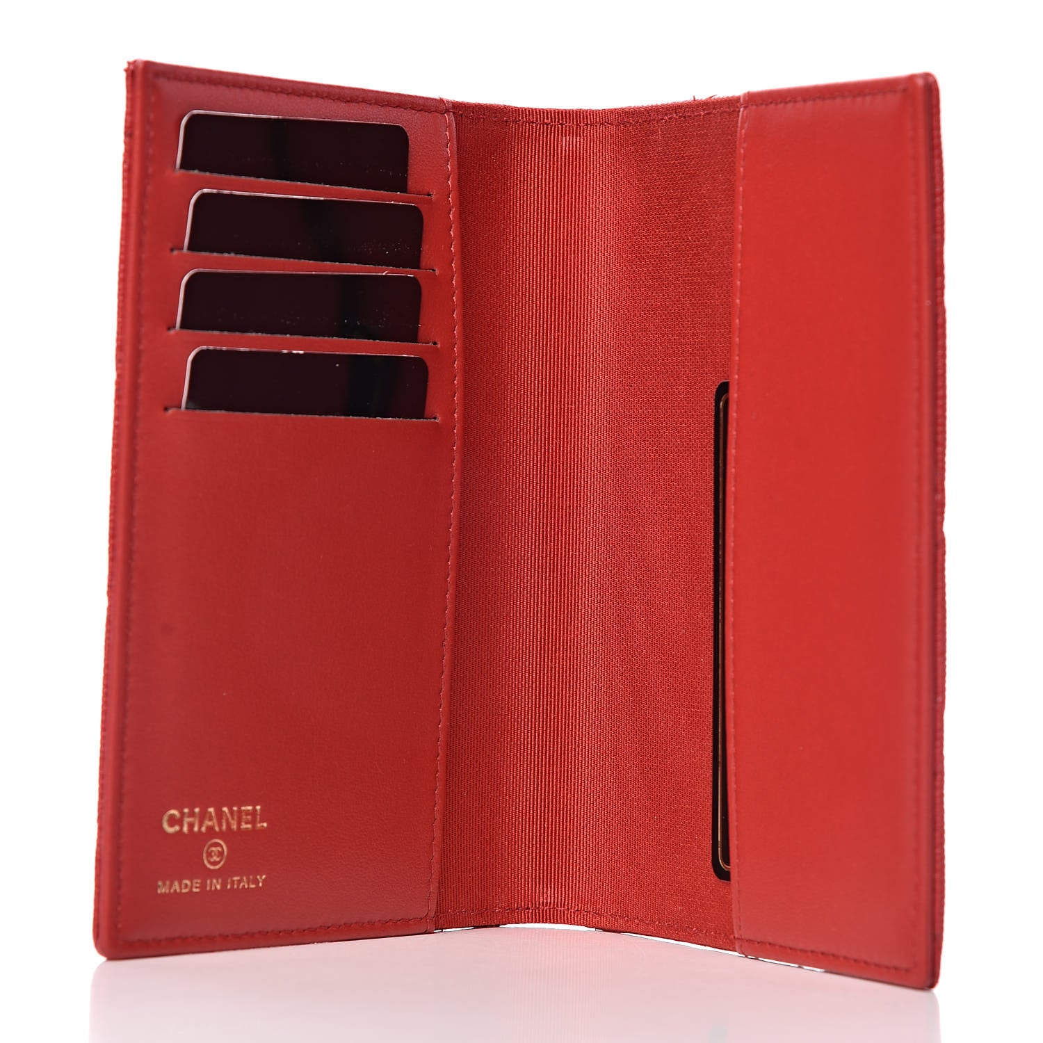 Chanel Caviar Quilted Passport Holder Red 5 of 8