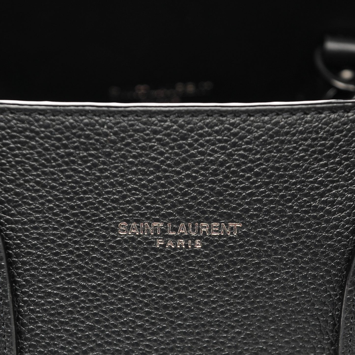 Grained Calfskin Baby Sac De Jour Black