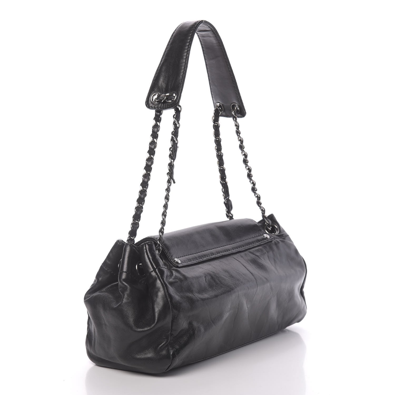 Chanel Lambskin Lax Accordion Flap Black 3 of 14