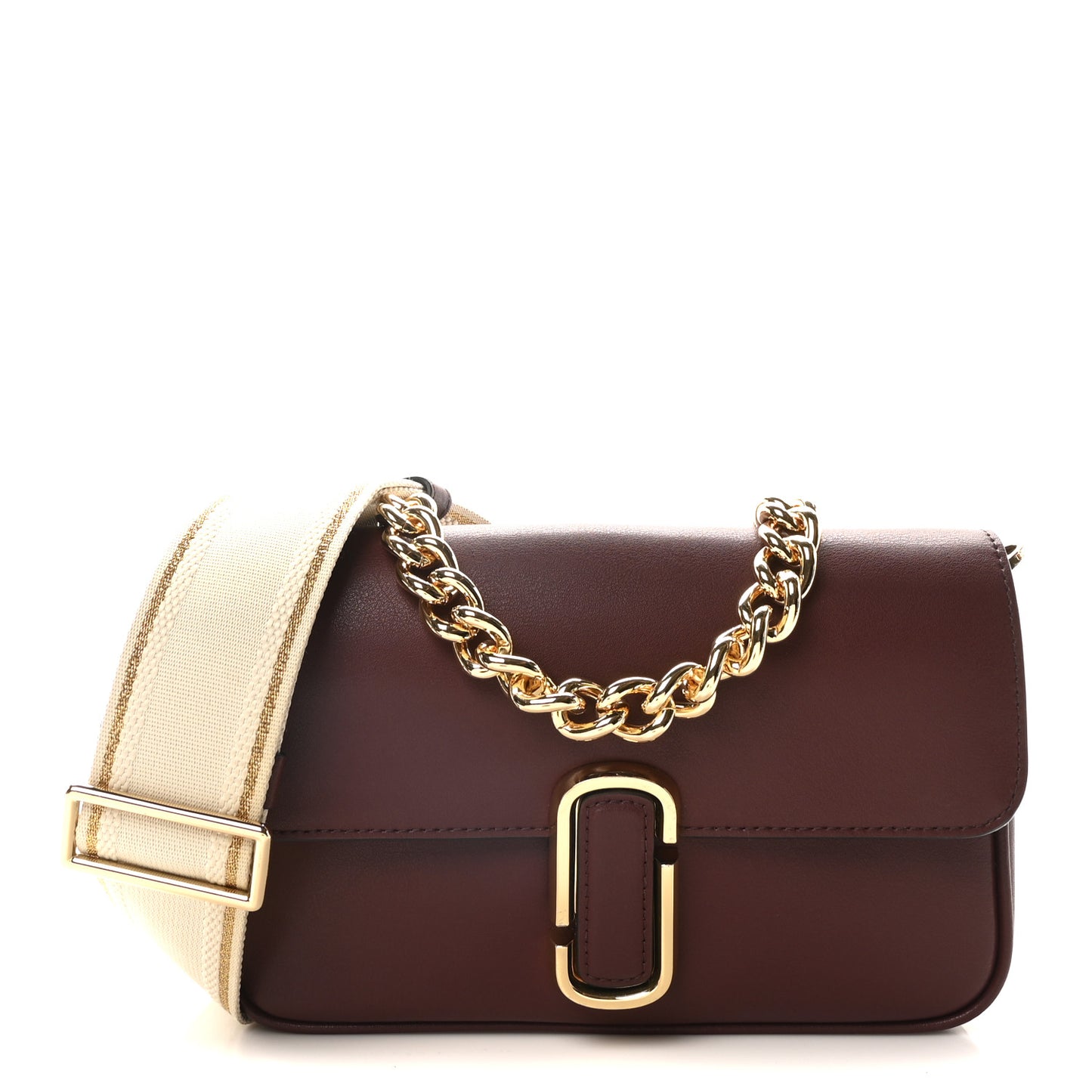 Calfskin The J Marc Shoulder Bag Burgundy