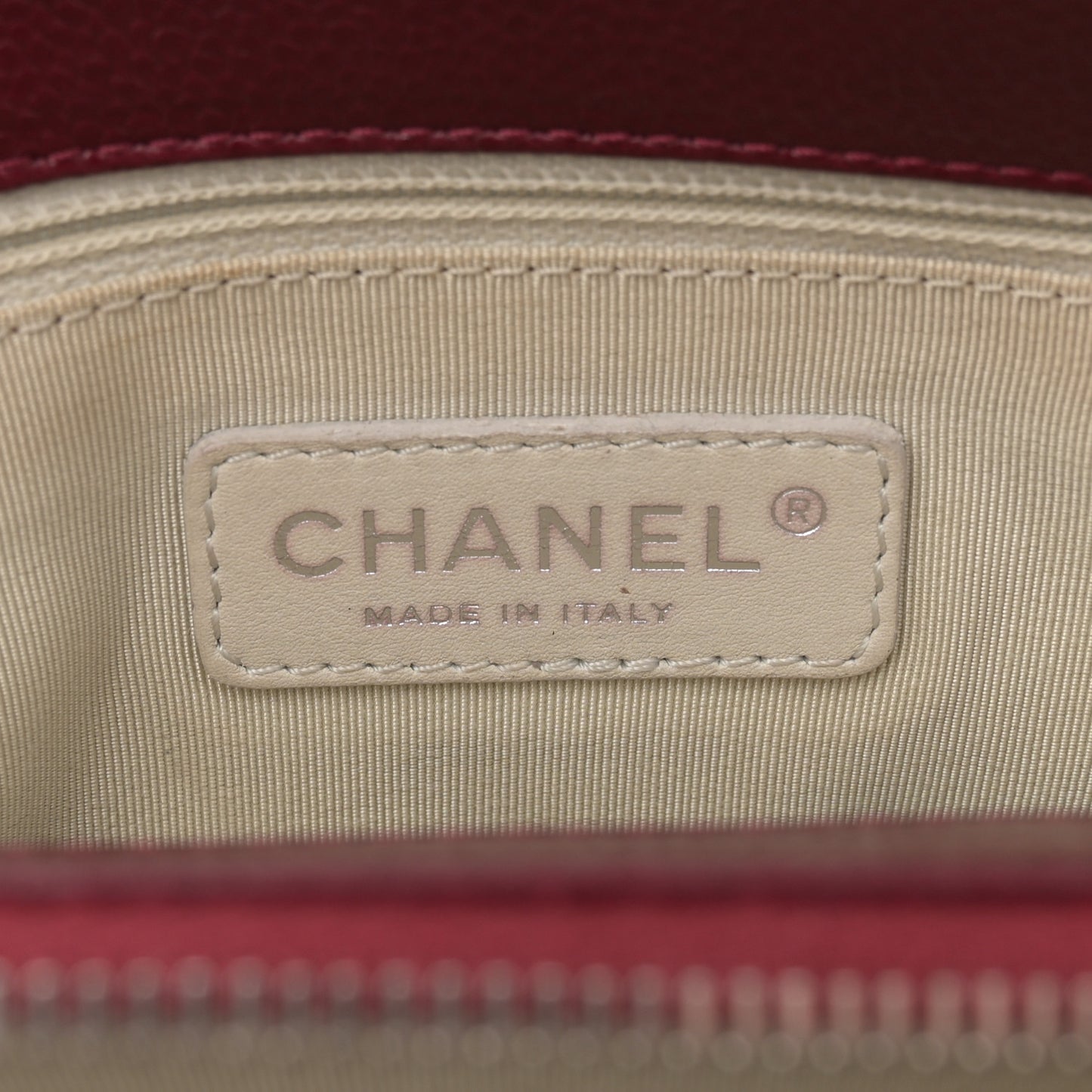Caviar Quilted Large Timeless CC Soft Tote Dark Red