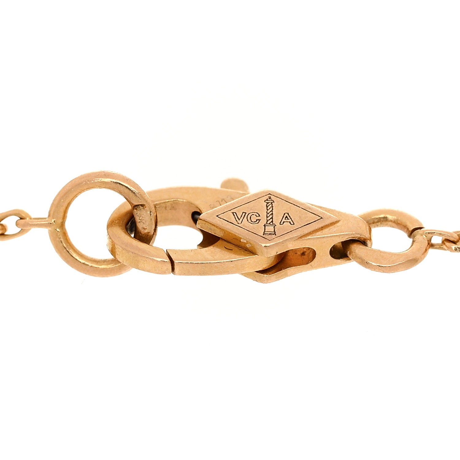 Van Cleef & Arpels 18K Rose Gold Carnelian Sweet Alhambra Heart Bracelet 4 of 7