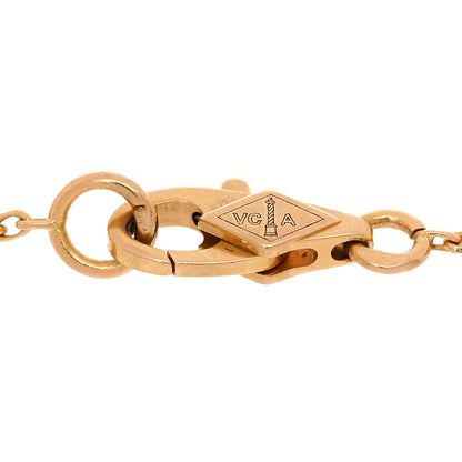 Van Cleef & Arpels 18K Rose Gold Carnelian Sweet Alhambra Heart Bracelet 4 of 7