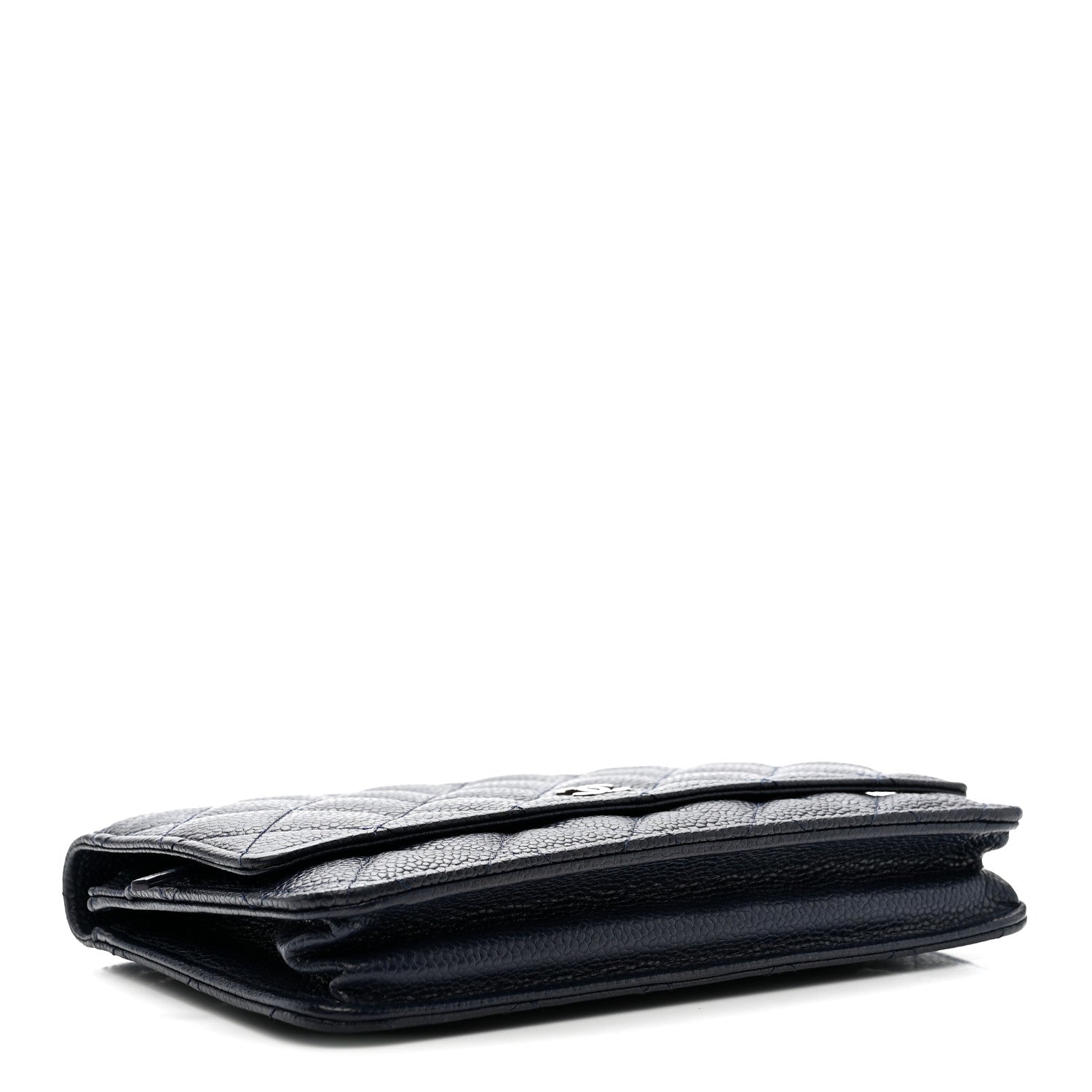 Chanel Caviar Quilted Wallet on Chain WOC Navy Blue 4 of 11