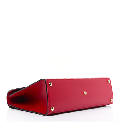 Gucci Guccissima Signature Medium Padlock Top Handle Bag Hibiscus Red 5 of 33