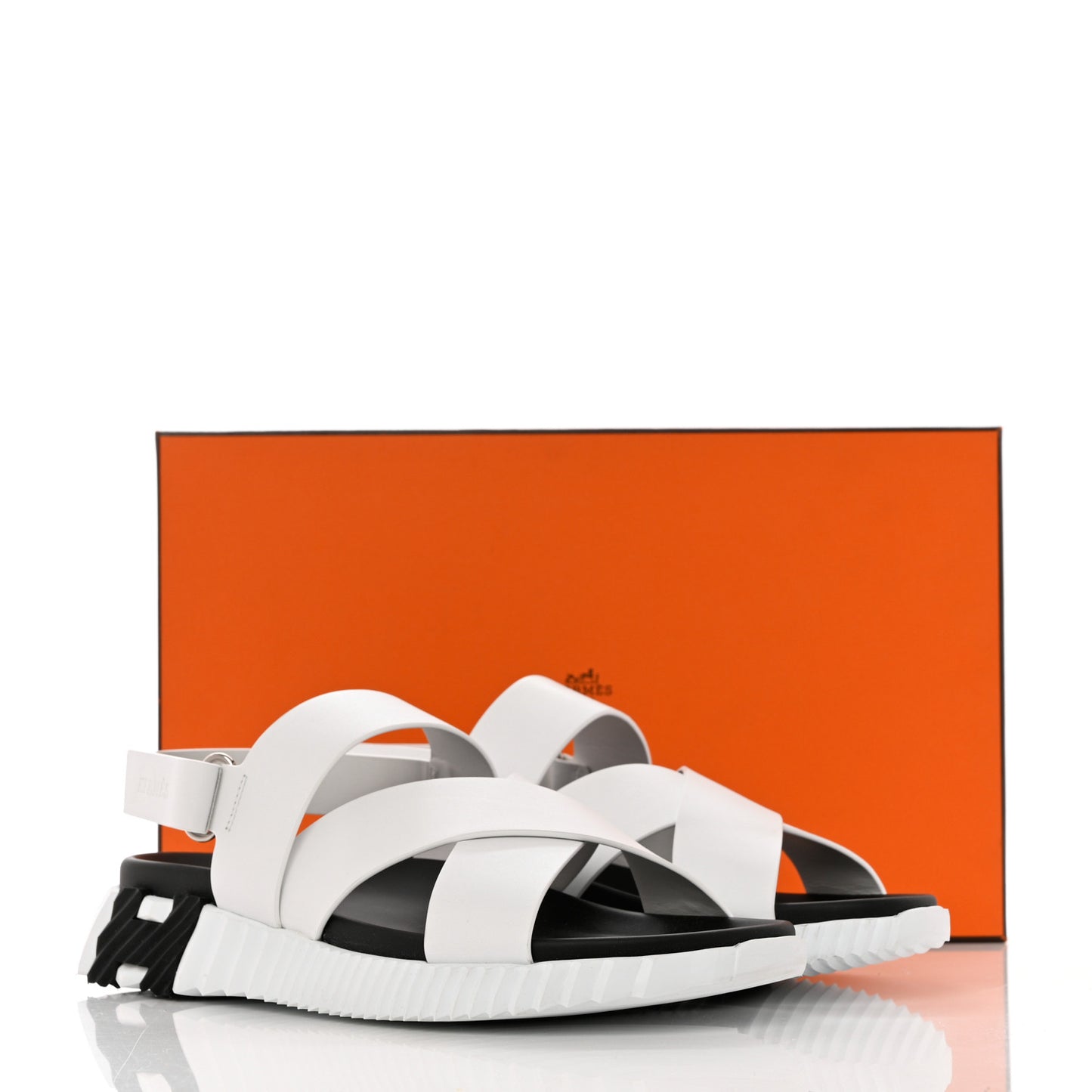 Calfskin Goatskin Mens Electric Sandals 42 White