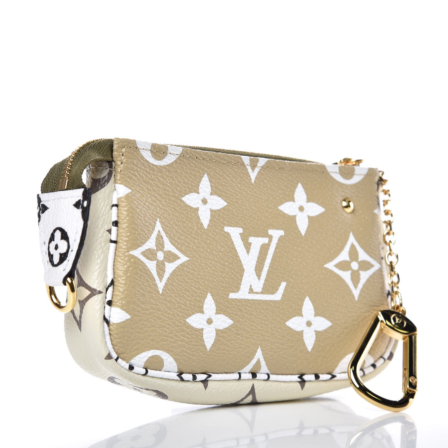 Monogram Giant Micro Pochette Accessories Kaki White