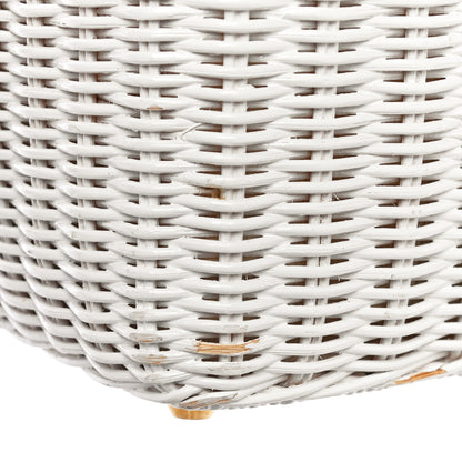Prada Canvas Wicker Tote White 11 of 23