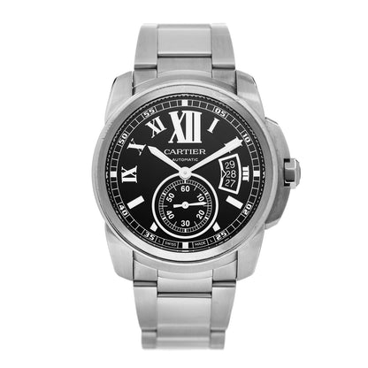 Cartier Stainless Steel 42mm Calibre de Cartier Automatic Watch Black 1 of 5