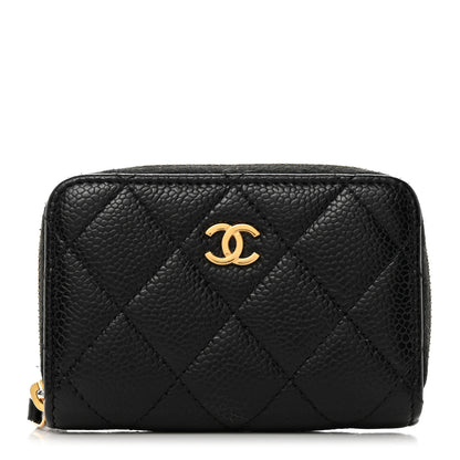 Chanel Caviar Quilted Classic Zipped Coin Purse Black 1 of 8