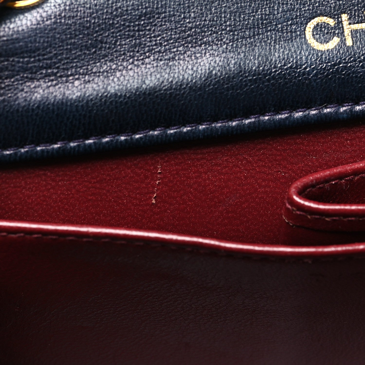 Chanel Lambskin Quilted Small Single Flap Navy Navy 11 of 12