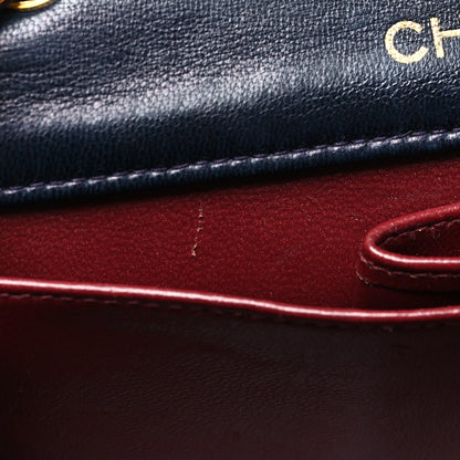Chanel Lambskin Quilted Small Single Flap Navy Navy 11 of 12