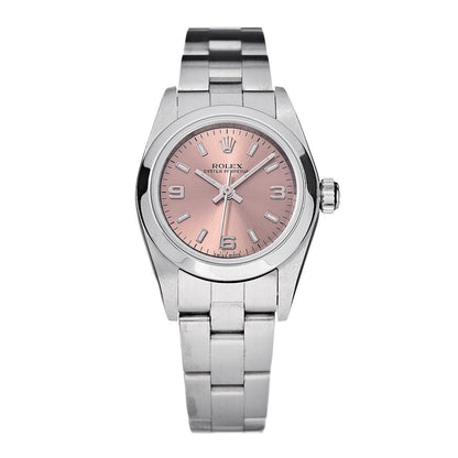 Rolex Stainless Steel 24mm Oyster Perpetual Watch Pink 76080 1 of 7