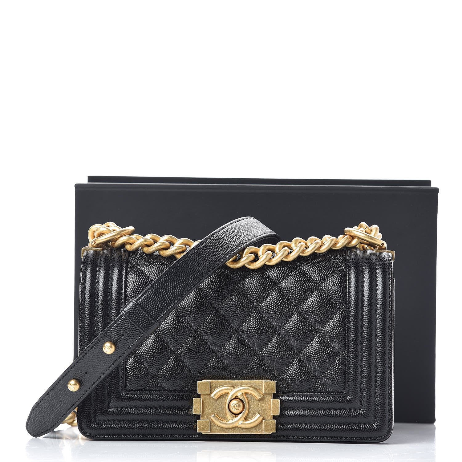 Chanel Caviar Quilted Small Boy Flap Black 10 of 10