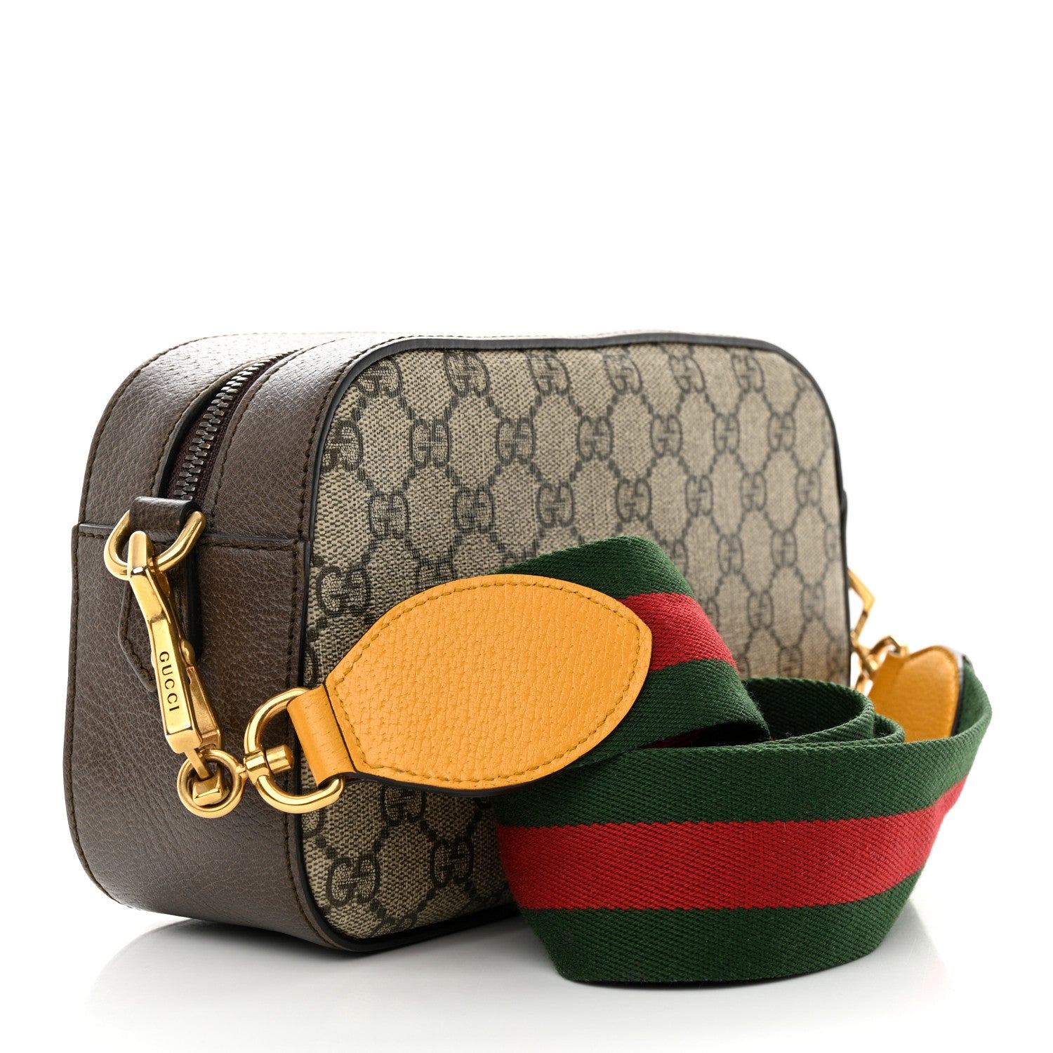 Gucci GG Supreme Monogram Web Neo Vintage Shoulder Bag Beige New Acero Crop 3 of 11