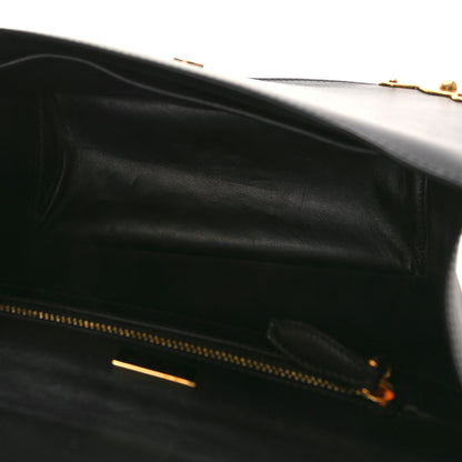 Prada Antic Soft Saffiano Lions Head Cahier Shoulder Bag Black 5 of 8