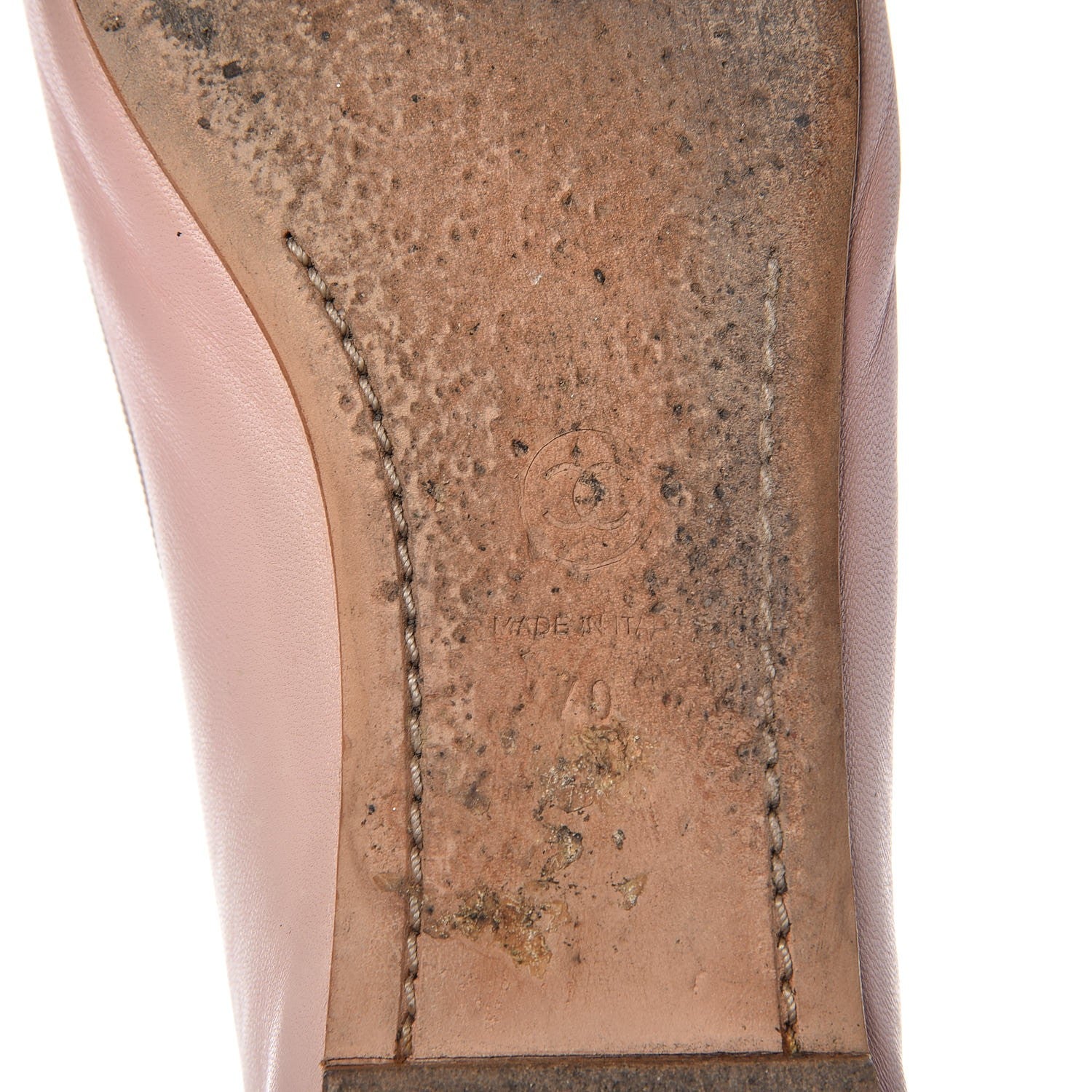 Chanel Lambskin Patent Cap Toe CC Ballerina Flats 40 Rose Clair 8 of 26