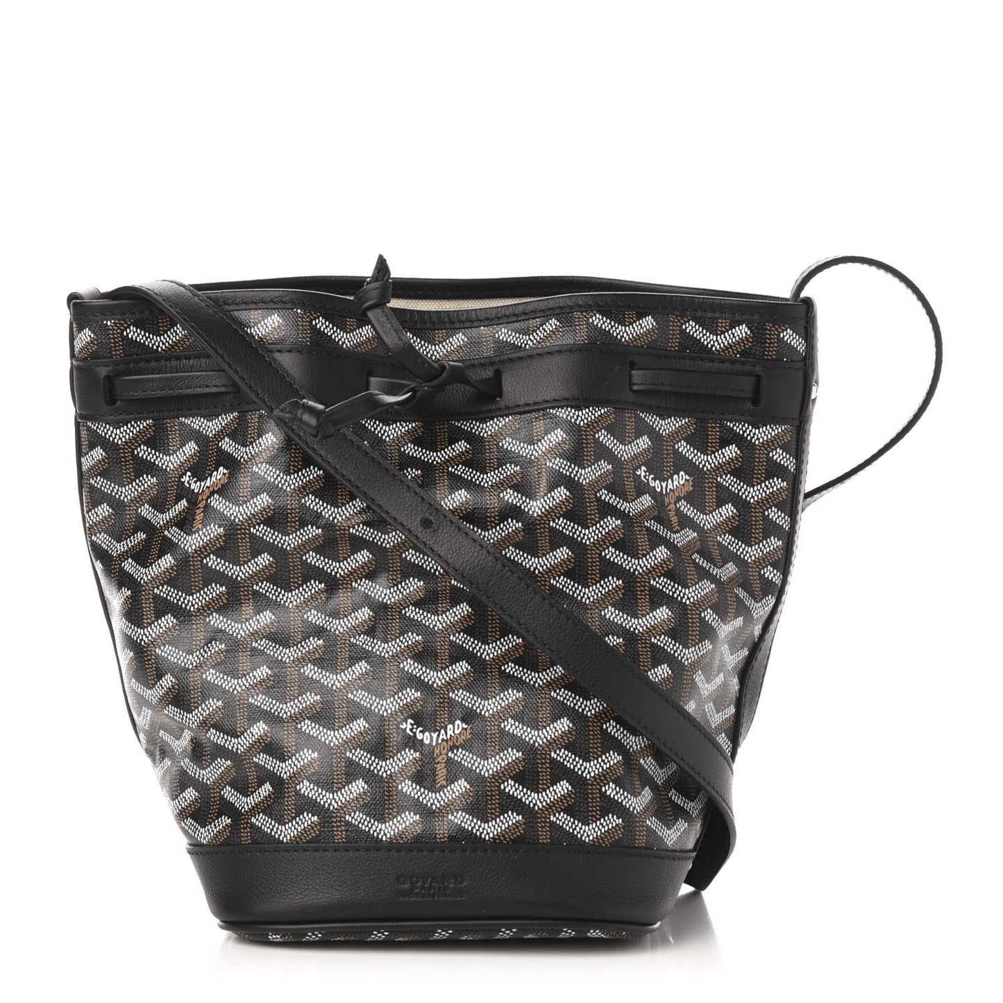 Goyardine Petit Flot Bucket Bag PM Black