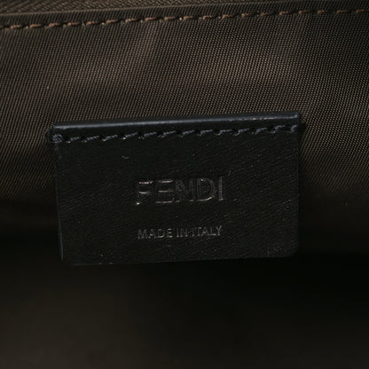 Fendi Econyl Nylon Cuoio Romano Monochrome Large Baguette Messenger Bag Ebano 5 of 5