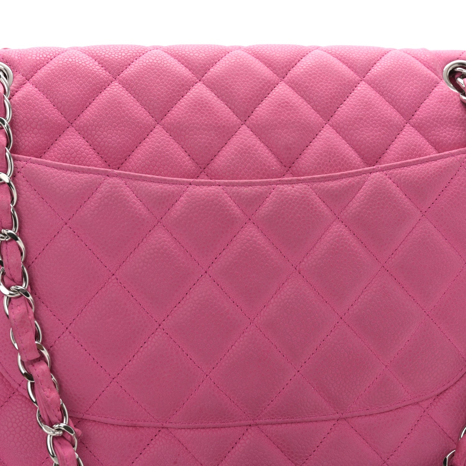 Chanel Iridescent Caviar Quilted Jumbo Double Flap Pink 12 of 14
