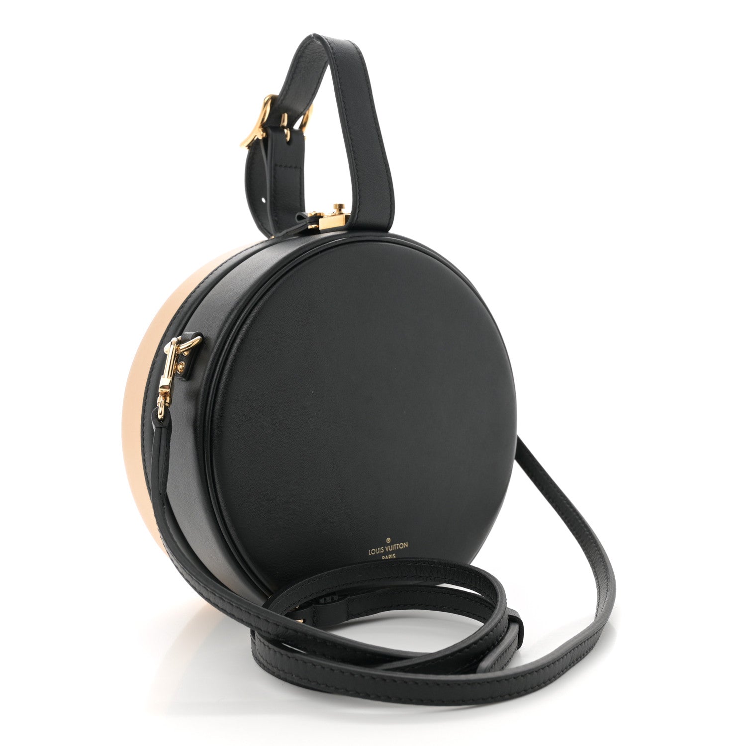 Louis Vuitton Calfskin Petite Boite Chapeau Black Beige 3 of 11