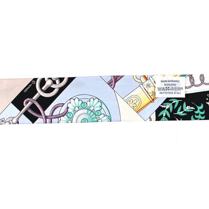 Hermes Silk Cliquetis Twilly Black Rose Menthol 3 of 3