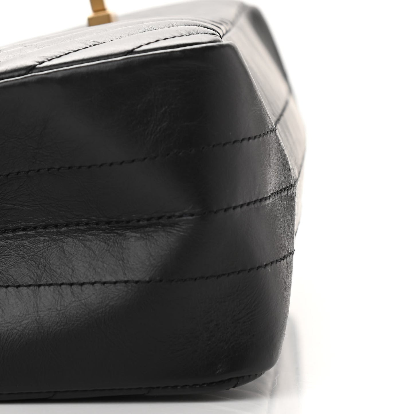 Aged Calfskin Chevron Quilted 2.55 Reissue 226 Flap Black