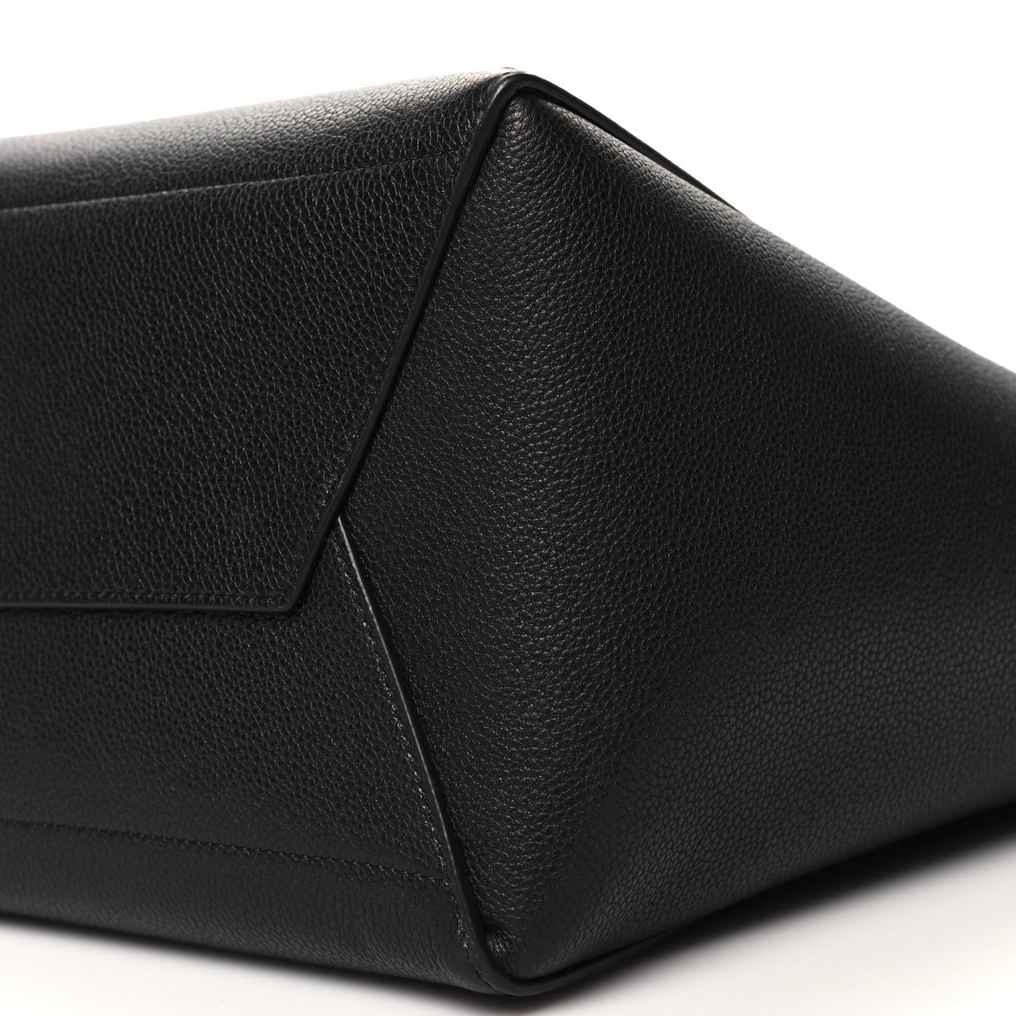 Soft Grained Calfskin Sangle Bucket Bag Black