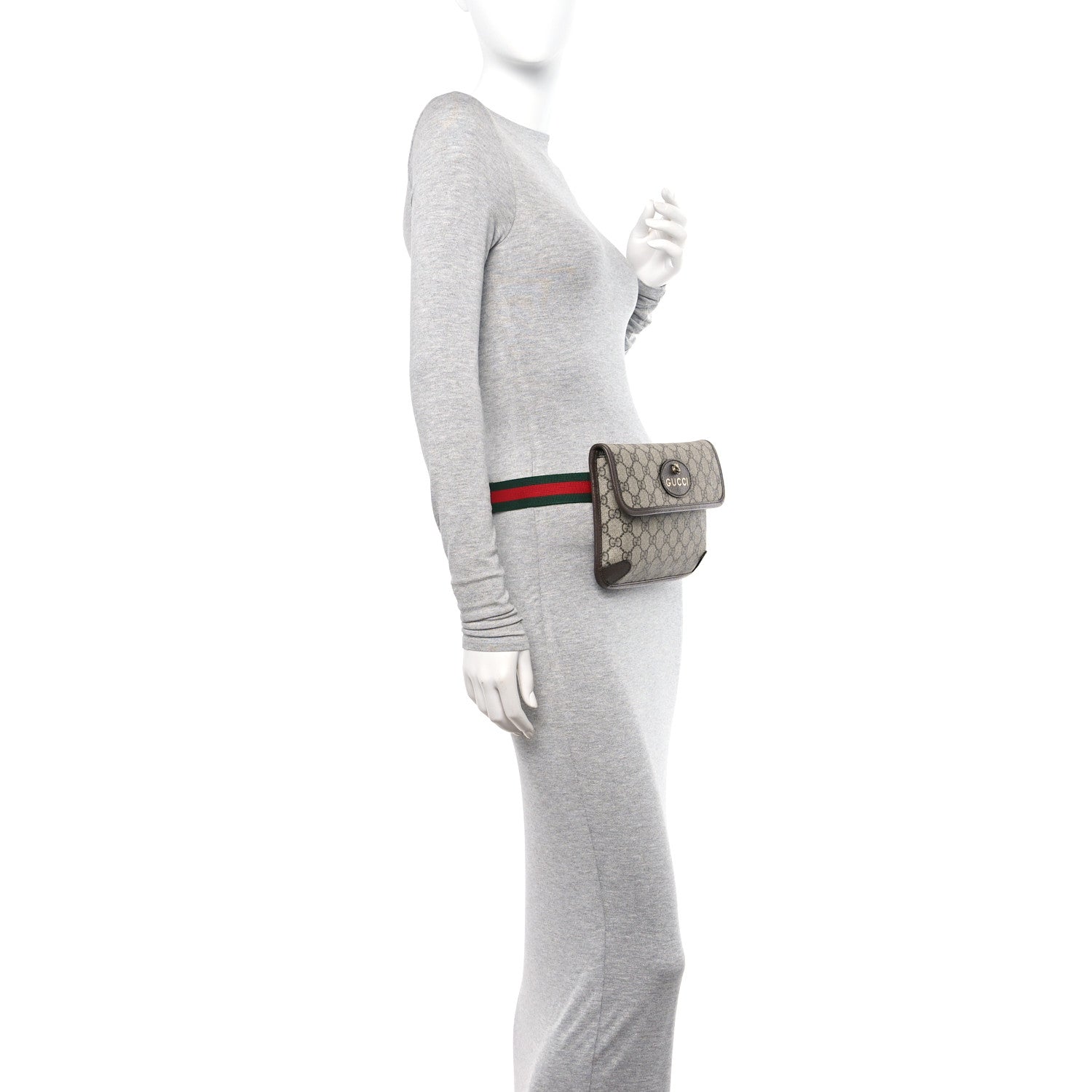 Gucci GG Supreme Monogram Neo Vintage Web Belt Bag Brown 2 of 11