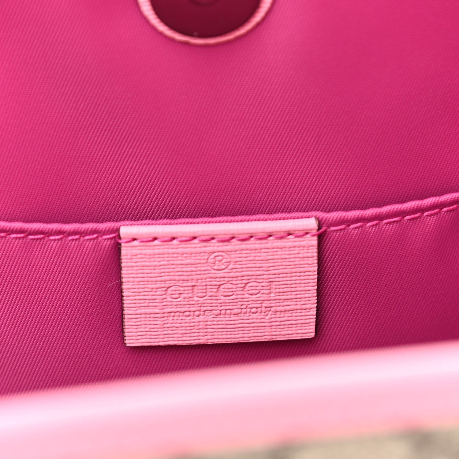 Gucci GG Supreme Monogram 3-D Strawberry Childrens Tote Beige Ebony Lotus Pink Fuxia Emerald 6 of 10