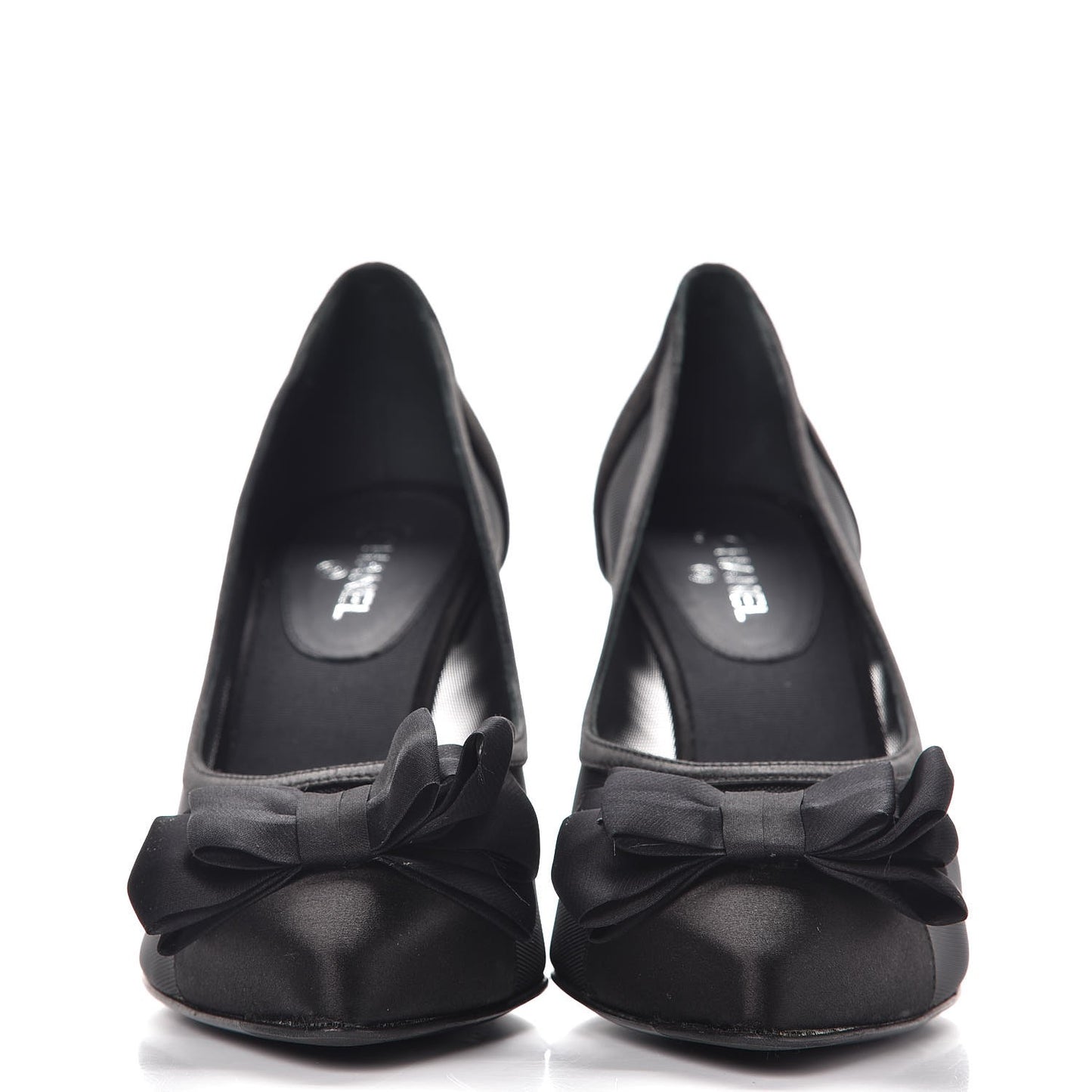 Mesh Satin Bow CC Pumps 39 Black