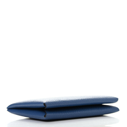 Hermes Epsom Calvi Card Case Bleu Agate 3 of 5