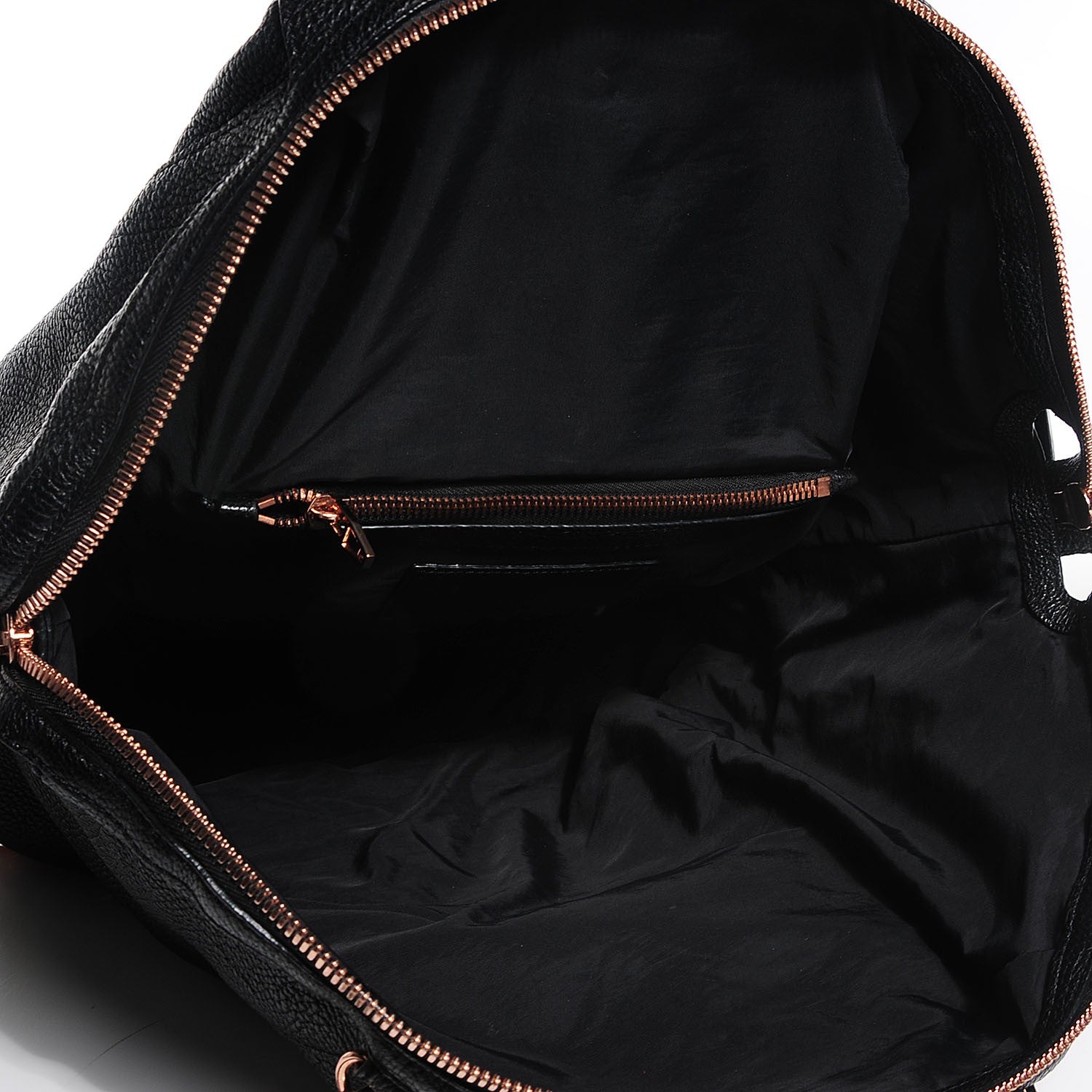 Alexander Wang Pebbled Calfskin Large Emile Black Rose Gold Hardware 5 of 10