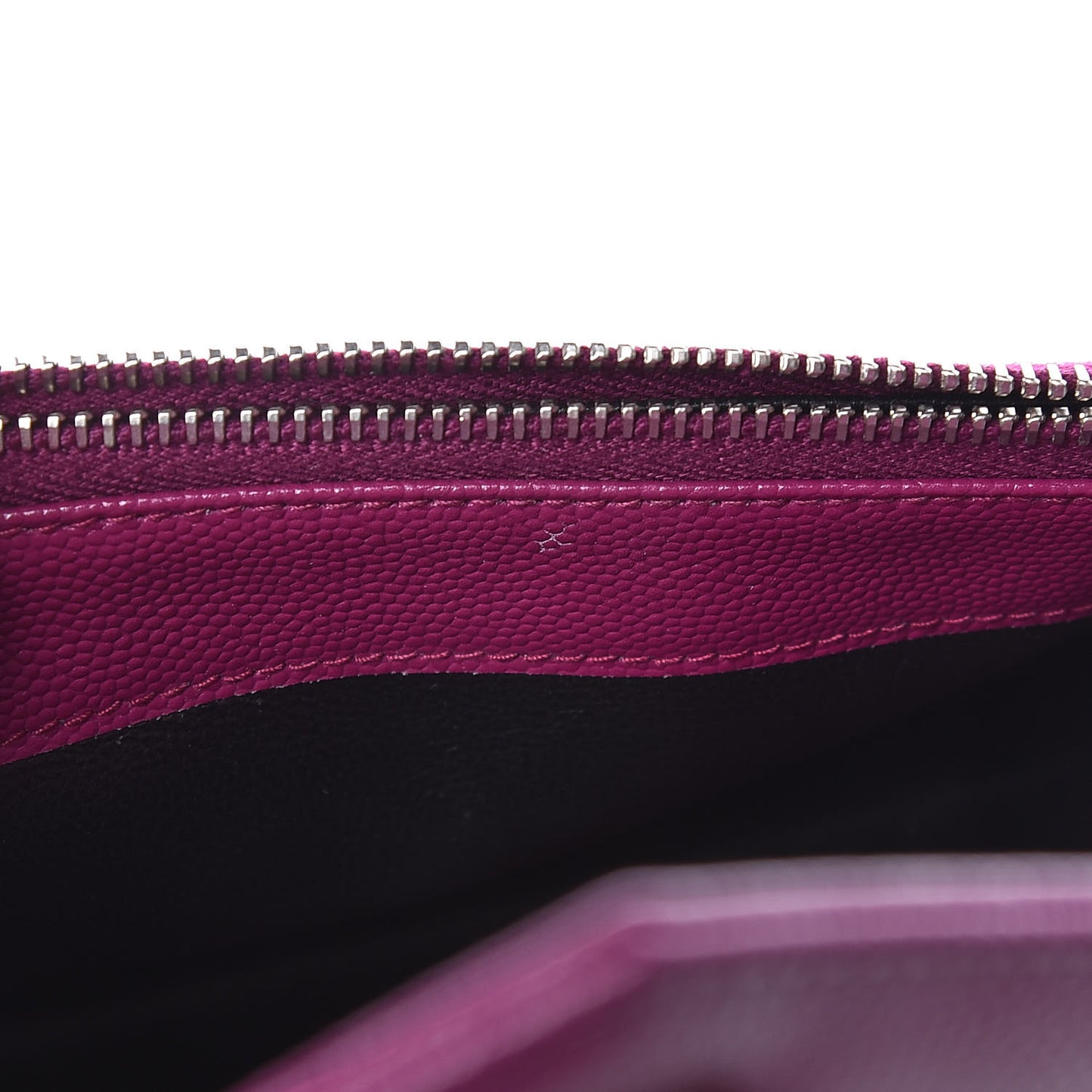 Grain De Poudre Matelasse Chevron Monogram Envelope Chain Wallet Dark Grape
