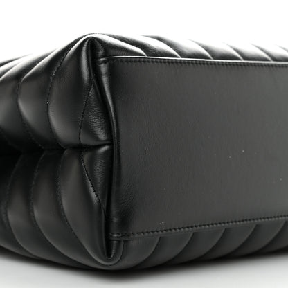 Saint Laurent Calfskin Y Quilted Monogram Medium Loulou Chain Satchel Black 9 of 10