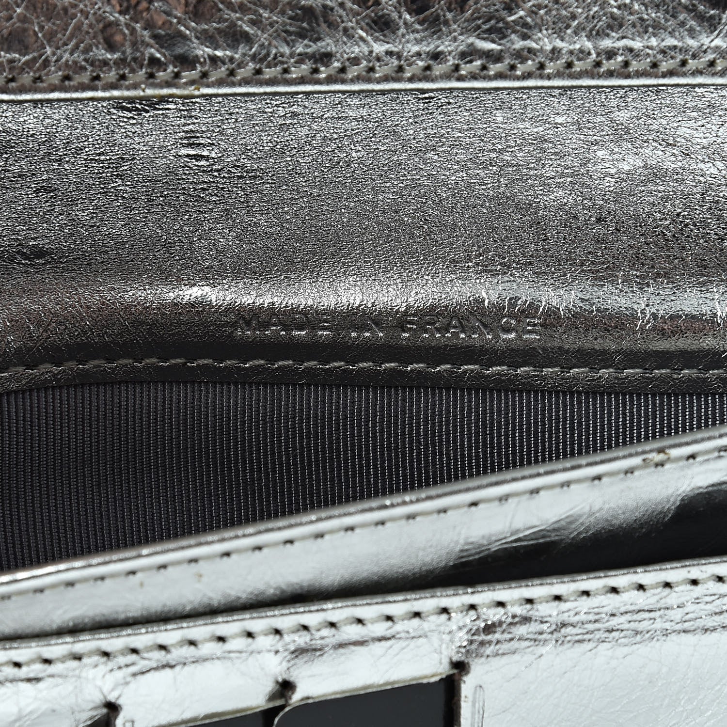 Chanel Metallic Aged Calfskin Quilted Reissue Long Flap Wallet Light Silver 7 of 16
