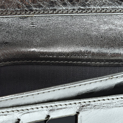 Chanel Metallic Aged Calfskin Quilted Reissue Long Flap Wallet Light Silver 7 of 16
