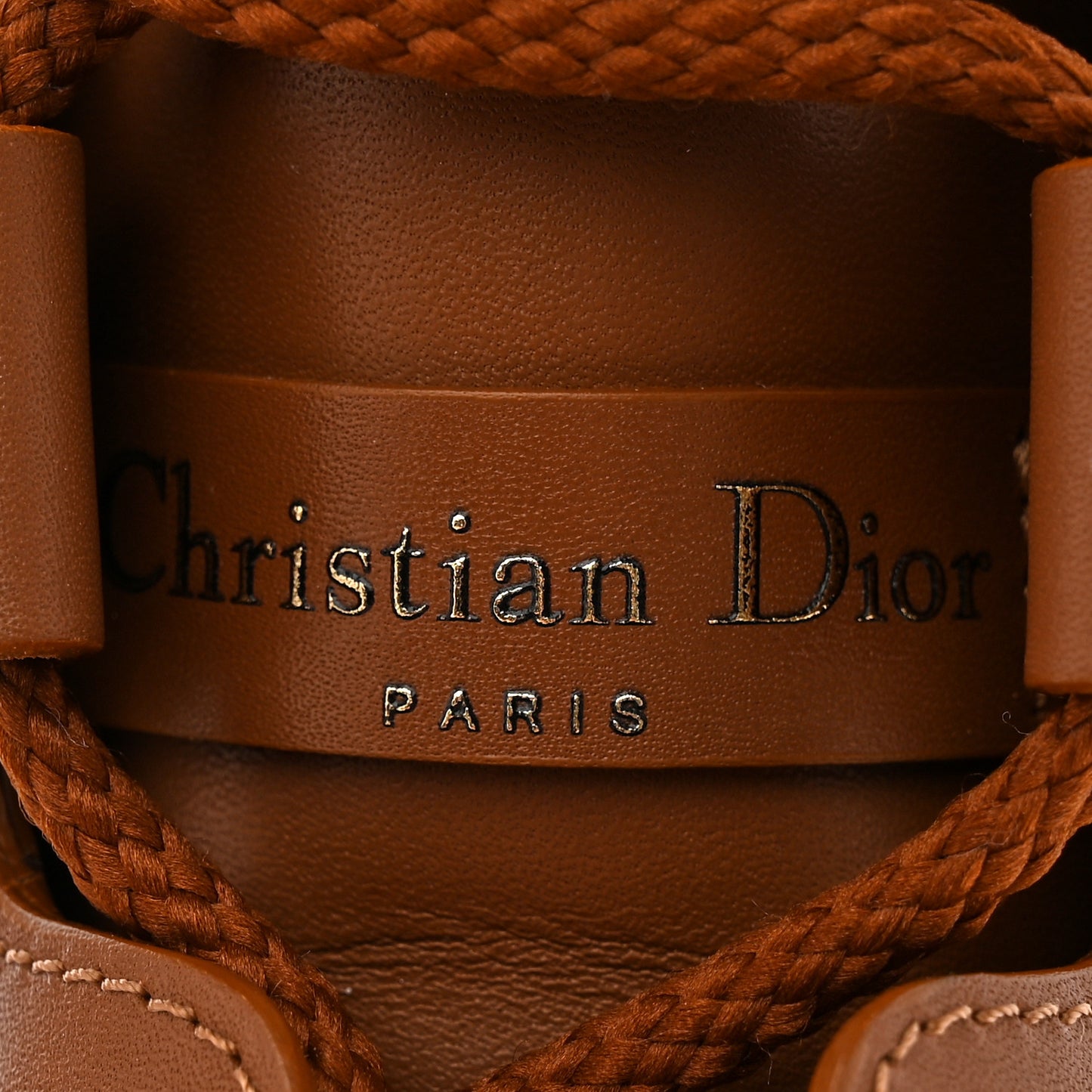 Calfskin Dior Quest 35mm Hiking Boots 38 Golden Saddle